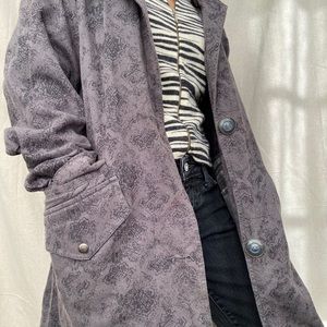 FREE PEOPLE Grey Tapestry Swing Jacket